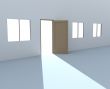 Bright light from an open door