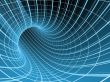 Blue abstract 3d tunnel from a grid