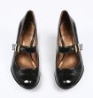 female black varnished shoes