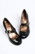 female black varnished shoes