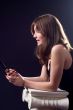 lady with mobile phone