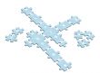 Business crossword from slices of a puzzle