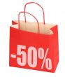shopping bag with -50% sign