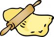 Rolling dough illustration