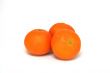 Three bright juicy tangerines