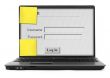 notebook with log in screen