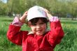little girl happy smilling in spring park