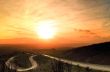 Country road during sunset