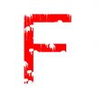 Grunge letter F