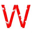 Grunge letter W