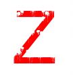 Grunge letter Z
