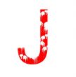 Grunge letter J