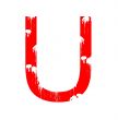Grunge letter U