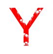 Grunge letter Y