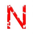 Grunge letter N