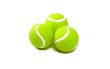 Three tennis balls in the form of a triangle