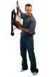 Man Throwing Electric Guitar