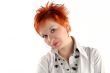 Serious business woman isolaited on white background