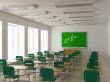 Interior of a school class. 3D image.