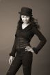 woman in black hat