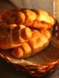 fresh croissants in basket