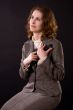 businesswoman with gun