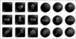 Vector black web buttons set one