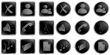 Vector black web buttons set three