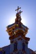 Shining gold domes of Russian orthodox church