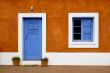 Blue window and door