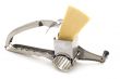 grater and cheese on white
