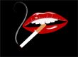 Lips with cigarette