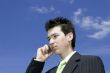 Businessman talking with mobile