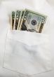 Money on pocket