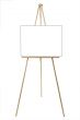 Blank white canvas on an easel
