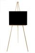 Blank black canvas on an easel