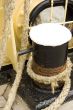 Iron bollard with ship ropes