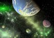 Planets in a space.