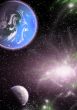 Planets in a space.