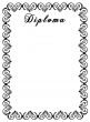 Diploma. Decorative framework.