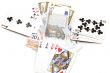 Playing cards with money