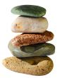  isolated balancing pebbles