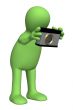 3d photographer puppet with a photocamera