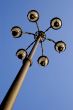 One lamp post on sky background