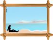 Seascape in frame