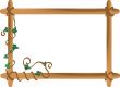 Wooden frame with ivy