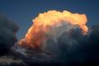 Orange cloud on a sunset