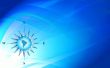 Abstraction blue background with compass