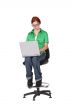 Girl with a laptop