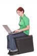 Girl working on laptop